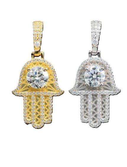 Hamsa Hand Diamond Pendant